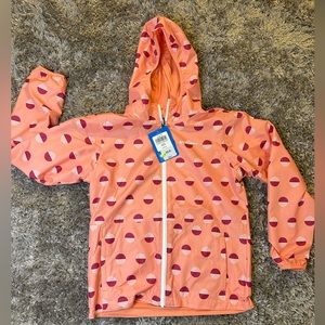 Girls Medium Lightweight/ Raincoat reversible Columbia Jacket